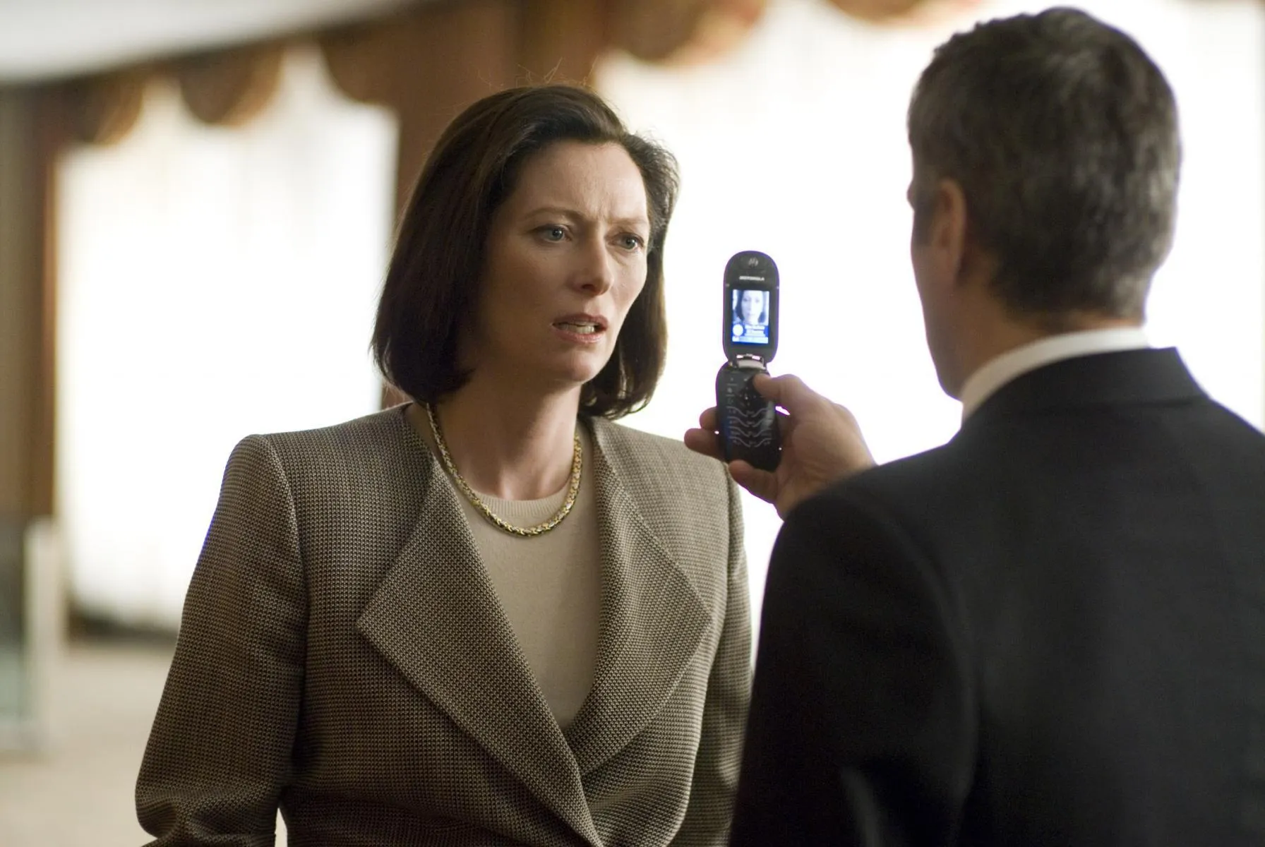 Scene from Michael Clayton with Tilda Swinton
